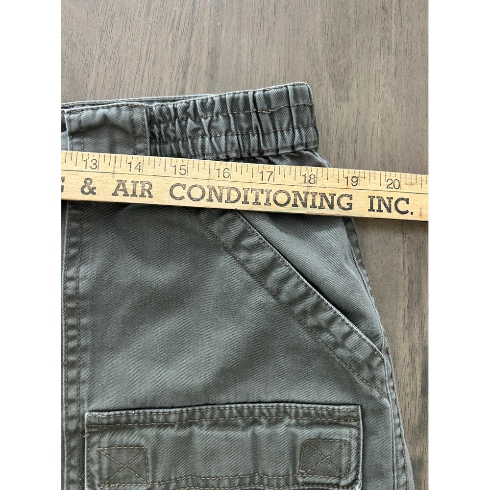 Talos Mens Cargo Shorts Size 38 Olive Green Cotton Elastic Waist Outdoor Casual View 5